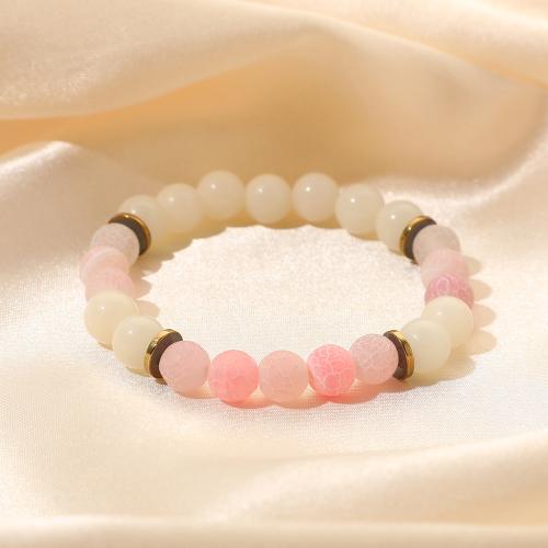 Bracelets de agate, agate effleurant, bijoux de mode, plus de couleurs à choisir, 8mm .5 cm, Vendu par PC
