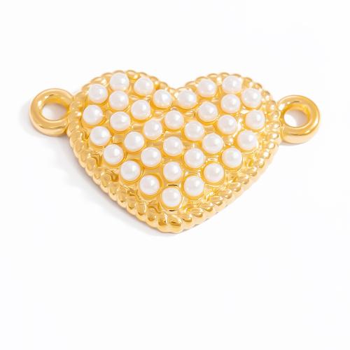 Connecteur de charme en acier inoxydable, Acier inoxydable 304, avec perle de plastique, Placage de couleur d'or, DIY & modèles différents pour le choix, doré, Vendu par PC[