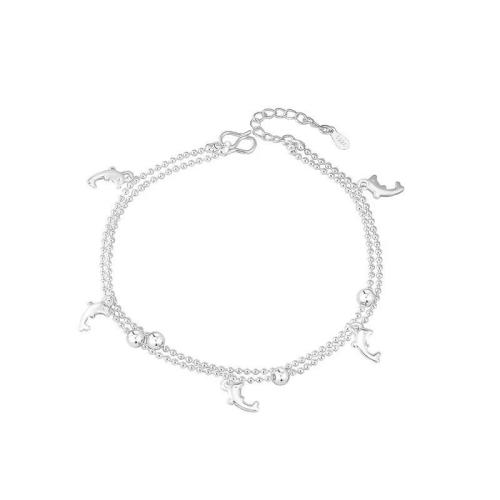 Zinc Alloy Bracelet, silver color plated, fashion jewelry & for woman Approx 6-7 Inch 