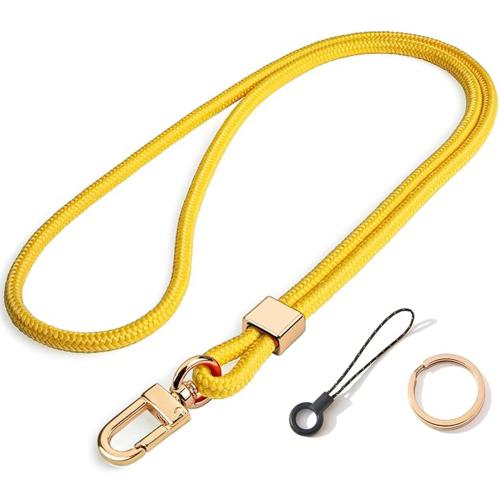 Terylene Mobile Phone Lanyard, Polyester, with Zinc Alloy, Unisex 900mm 