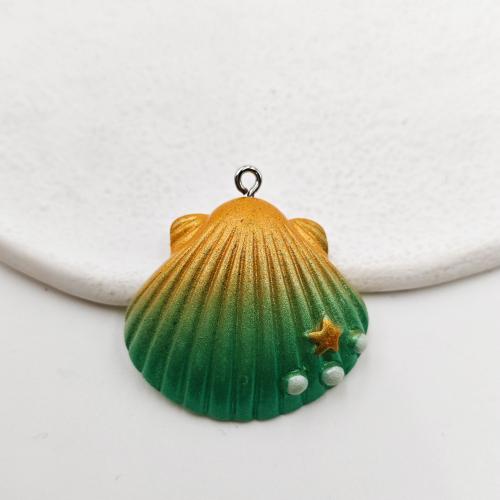 Pendentif Résine animaux, avec fer, coquille, dégradé de couleur & DIY & normes différentes pour le choix, plus de couleurs à choisir, Environ Vendu par sac