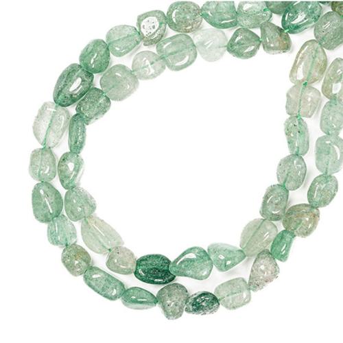 Strawberry Quartz Beads, Nuggets, DIY, green Approx 38 cm 
