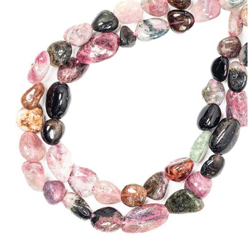Perles de Tourmaline naturels, pepite, DIY, couleurs mélangées Environ 38 cm, Vendu par brin