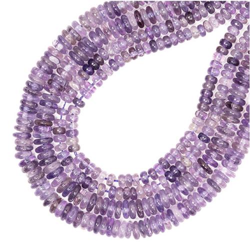 Perles améthystes Naturelles, améthyste, Plat rond, DIY & normes différentes pour le choix, violet Environ 38 cm, Vendu par brin