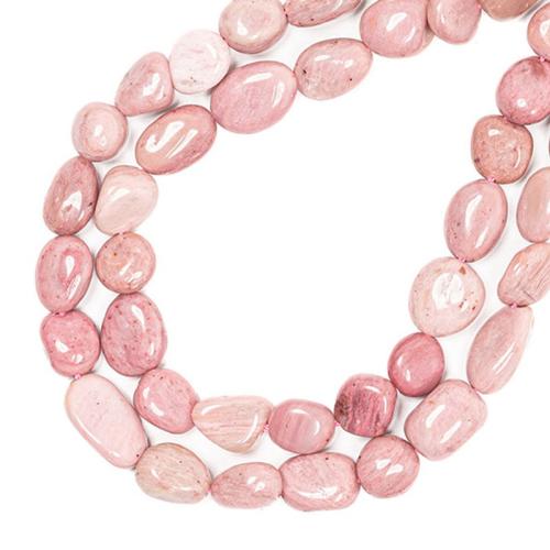 Perles de bois en pierre , pierre de grain, pepite, DIY, rouge Environ 38 cm, Vendu par brin