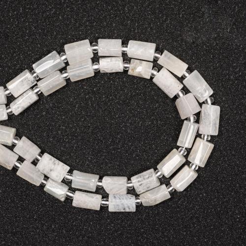 Perles Pierre de lune, Moonstone, DIY, blanc Environ 38 cm, Vendu par brin