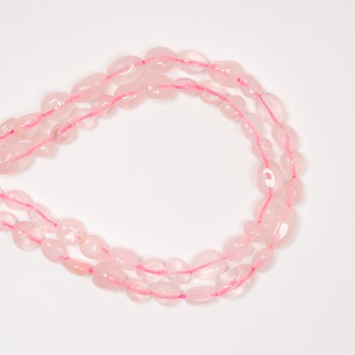 Perles en Quartz Rose naturel, pepite, DIY, rose Environ 38 cm, Vendu par brin