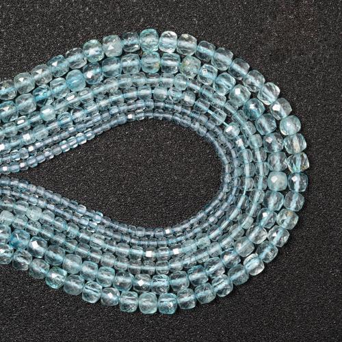 Perles de pierre gemme unique, Topaze, cadre, DIY & normes différentes pour le choix, bleu Environ 38 cm, Vendu par brin