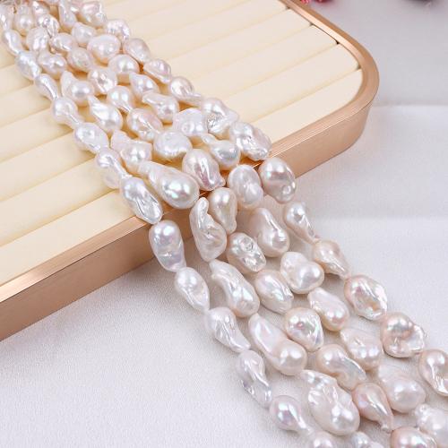 Perles nacres baroques de culture d'eau douce , perle d'eau douce cultivée, Irrégulière, DIY, blanc, About：12-25mm, Vendu par brin[