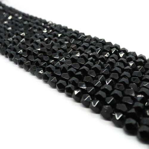 Natürliche schwarze Achat Perlen, DIY & verschiedene Größen vorhanden, keine, verkauft von Strang