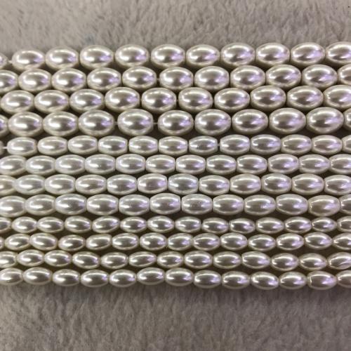 Natürliche Muschelperlen, Muschel, Reis, DIY & verschiedene Größen vorhanden, keine, verkauft von Strang[