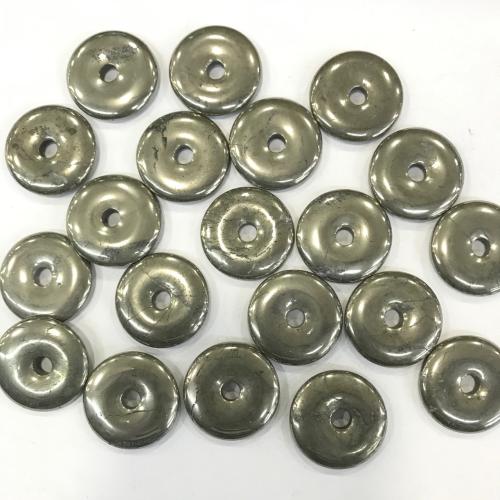 Pendentif bijoux de pierre gemme, Pyrite dorée, Rond, DIY & normes différentes pour le choix, plus de couleurs à choisir, Vendu par PC