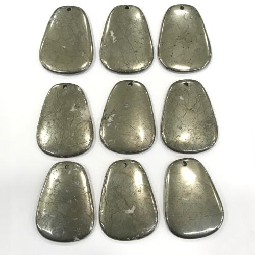 Pendentif bijoux de pierre gemme, Pyrite dorée, DIY Vendu par PC