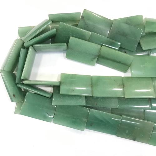 Grün Aventurin Stein Perlen , Grüner Aventurin, Rechteck, DIY, grün, 25x35mm, verkauft von Strang