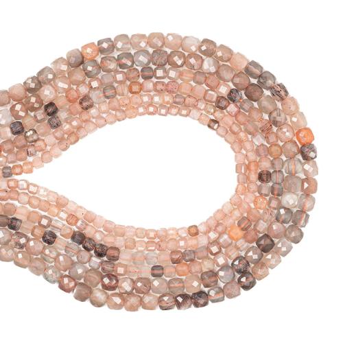 Perles Pierre de lune, Moonstone, DIY & normes différentes pour le choix, couleurs mélangées Environ 38 cm, Vendu par brin
