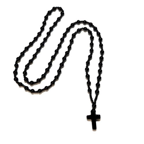 Collier d'Agate Noire, bijoux de mode, noire, Vendu par PC[