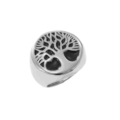 Bague en acier inoxydable, Acier inoxydable 304, poli, normes différentes pour le choix & pour homme & émail, couleur originale, Vendu par PC