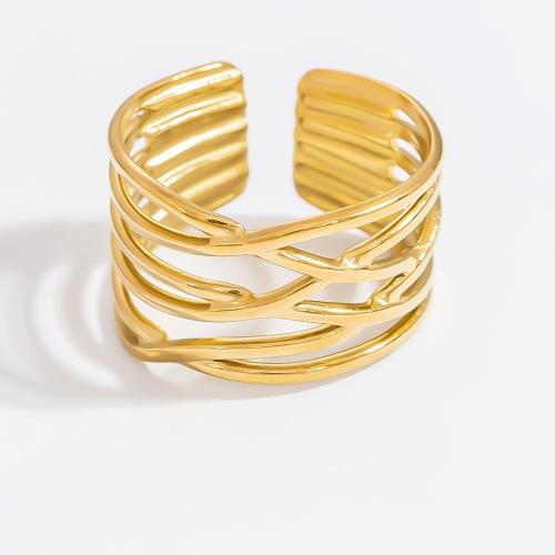 Bague en acier inoxydable, Acier inoxydable 304, Placage de couleur d'or, bijoux de mode & modèles différents pour le choix, doré, Vendu par PC
