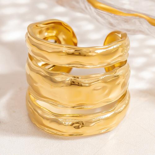 Bague en acier inoxydable, Acier inoxydable 304, Placage de couleur d'or, bijoux de mode & modèles différents pour le choix, doré, Vendu par PC