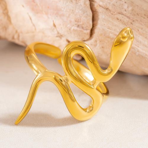 Bague en acier inoxydable, Acier inoxydable 304, Placage de couleur d'or, bijoux de mode & modèles différents pour le choix & émail & avec strass, doré, Vendu par PC