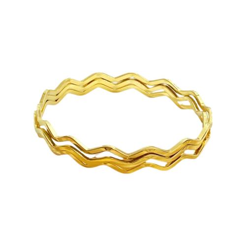 Bracelets en acier inoxydable, Acier inoxydable 304, Placage ionique sous vide, bijoux de mode & pour femme, plus de couleurs à choisir, Diamètre inté Environ 62mm, Vendu par PC