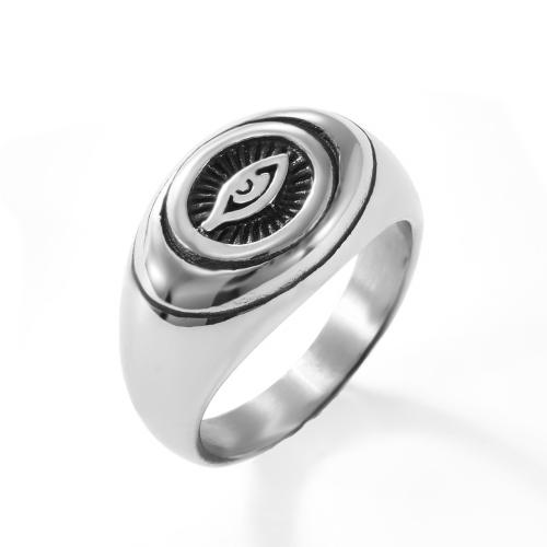 Bague en acier inoxydable, Acier inoxydable 304, poli, bijoux de mode & normes différentes pour le choix & pour homme, couleur originale, Vendu par PC