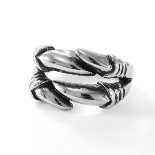 Bague en acier inoxydable, Acier inoxydable 304, poli, normes différentes pour le choix & pour homme & creux, couleur originale, Vendu par PC