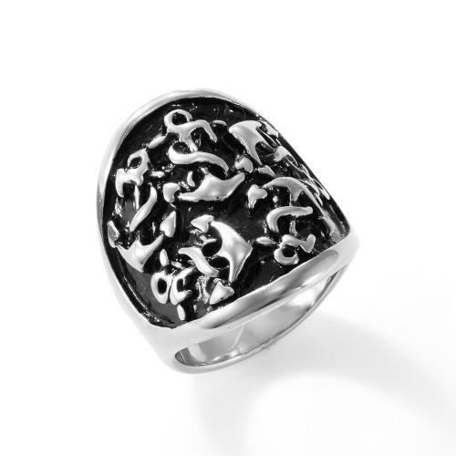 Bague en acier inoxydable, Acier inoxydable 304, poli, bijoux de mode & normes différentes pour le choix & pour homme, couleur originale, Vendu par PC