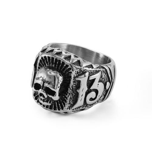 Bague en acier inoxydable, Acier inoxydable 304, poli, bijoux de mode & normes différentes pour le choix & pour homme, couleur originale, Vendu par PC