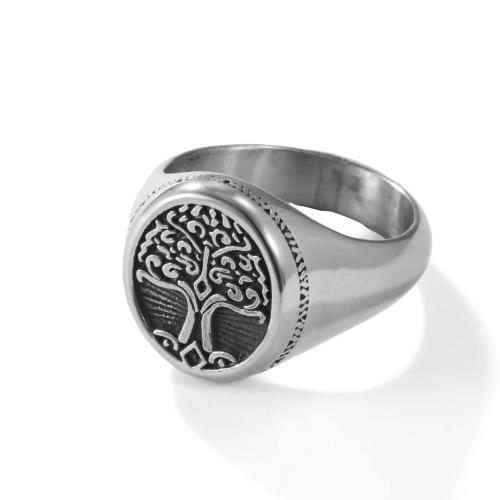 Bague en acier inoxydable, Acier inoxydable 304, poli, bijoux de mode & normes différentes pour le choix & pour homme, couleur originale, Vendu par PC