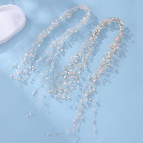 Nuptiale Fleurs cheveux, perle de plastique, avec fil en laiton, fait à la main, bijoux de mode & pour femme, plus de couleurs à choisir, Vendu par PC