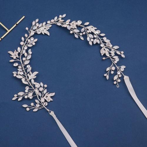 Nuptiale Couronne cheveux, alliage de zinc, avec fil en laiton & cristal, fait à la main, bijoux de mode & pour femme & avec strass, Vendu par PC