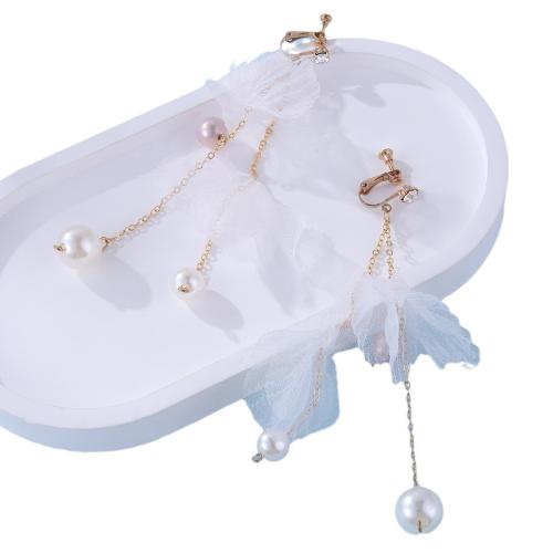 Bâton de cheveux, alliage de zinc, avec Gaze & fil en laiton & cristal & perle de plastique, fait à la main, trois pièces & bijoux de mode & pour femme, Vendu par fixé
