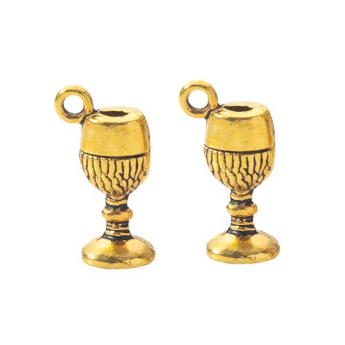 Zinc Alloy Jewelry Pendants, Cup, gold color plated, DIY, Crystal Gold [