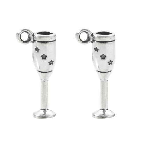 Zinc Alloy Jewelry Pendants, Cup, silver color plated, DIY, silver color [