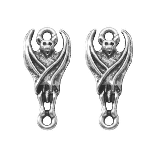 Zinc Alloy Animal Pendants, Bat, silver color plated, DIY, silver color [