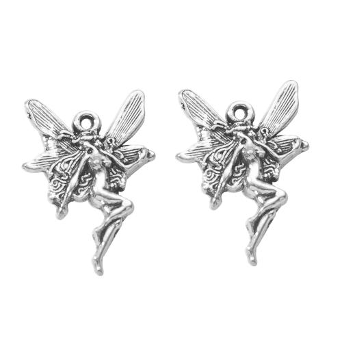亜鉛合金ジュエリー　ペンダント, 亜鉛合金, エンジェル, シルバーメッキ, DIY, シルバー 売り手 バッグ[
