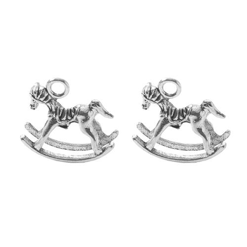 亜鉛合金ジュエリー　ペンダント, 亜鉛合金, 木馬, シルバーメッキ, DIY, シルバー 売り手 バッグ[