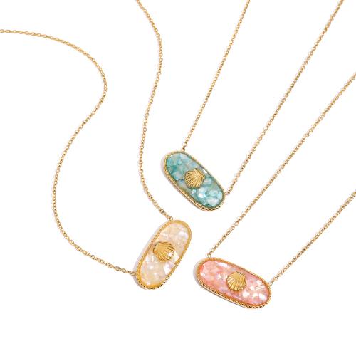 ステンレス鋼のジュエリーネックレス, 304ステンレススチール, 18Kゴールドメッキ, ファッションジュエリー & 女性用 & エナメル, 無色, 売り手 パソコン