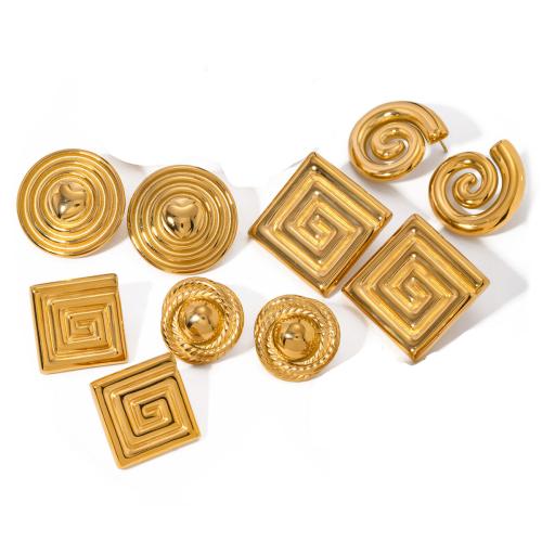 Stainless Steel Stud Earring, 304 Stainless Steel, plated, fashion jewelry & for woman [