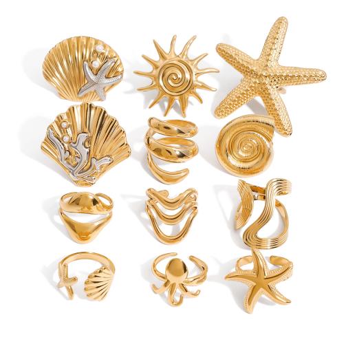 Bague en acier inoxydable, Acier inoxydable 304, Placage, bijoux de mode & styles différents pour le choix & pour femme, Vendu par PC