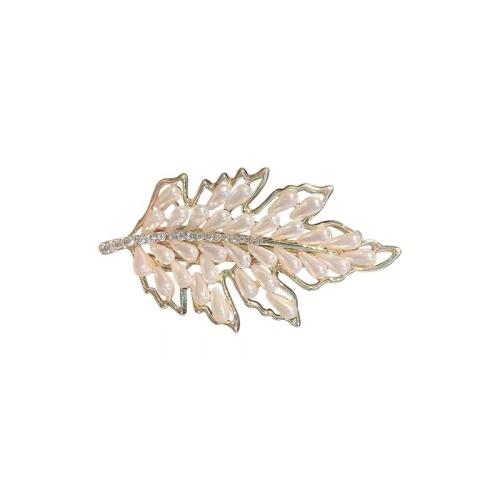 alliage de zinc Clip bec, avec perle de plastique, Placage, styles différents pour le choix & pour femme & émail & avec strass, 80mm, Vendu par PC