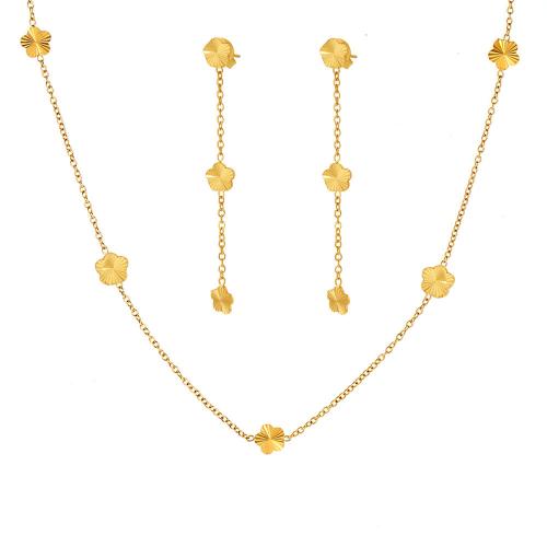 Conjuntos de joyería de acero inoxidable, acero inoxidable 304, chapado en oro de 18 K, diferentes estilos para la opción & para mujer, Vendido por UD[