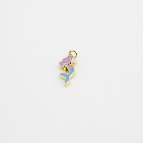 Pendentifs de Émail laiton , Placage de couleur d'or, DIY & émail Vendu par PC