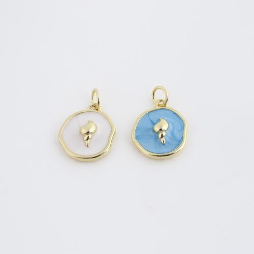 Pendentifs de Émail laiton , Placage de couleur d'or, DIY & émail, plus de couleurs à choisir Vendu par PC