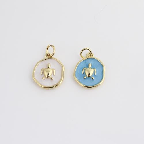 Pendentifs de Émail laiton , Placage de couleur d'or, DIY & émail, plus de couleurs à choisir Vendu par PC
