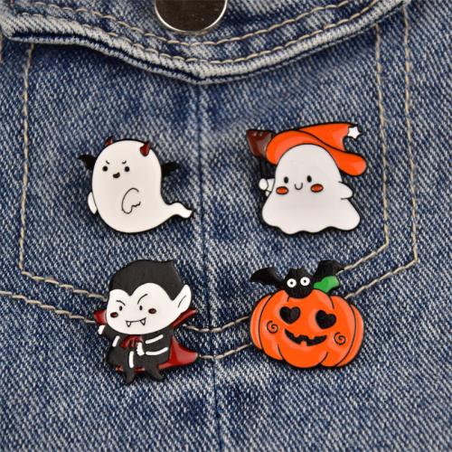 aleación de zinc broche, Diseño de Halloween & unisexo & diferentes estilos para la opción & esmalte, brooch length 20-30mm, Vendido por UD