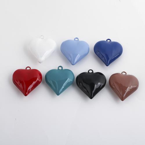 Pendentifs de Émail laiton , coeur, DIY & émail, plus de couleurs à choisir Vendu par PC