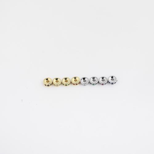 Entretoise de perles en laiton, DIY & pavé de micro zircon, Couleur aléatoire Vendu par PC