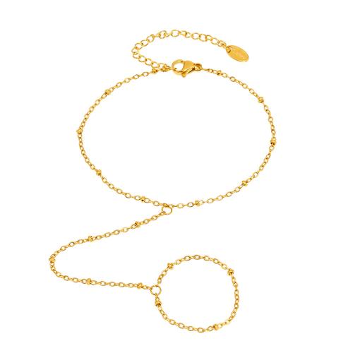Anillo con Pulsera para Novia, acero inoxidable 304, chapado en oro de 18 K, Joyería & para mujer, Vendido por UD
